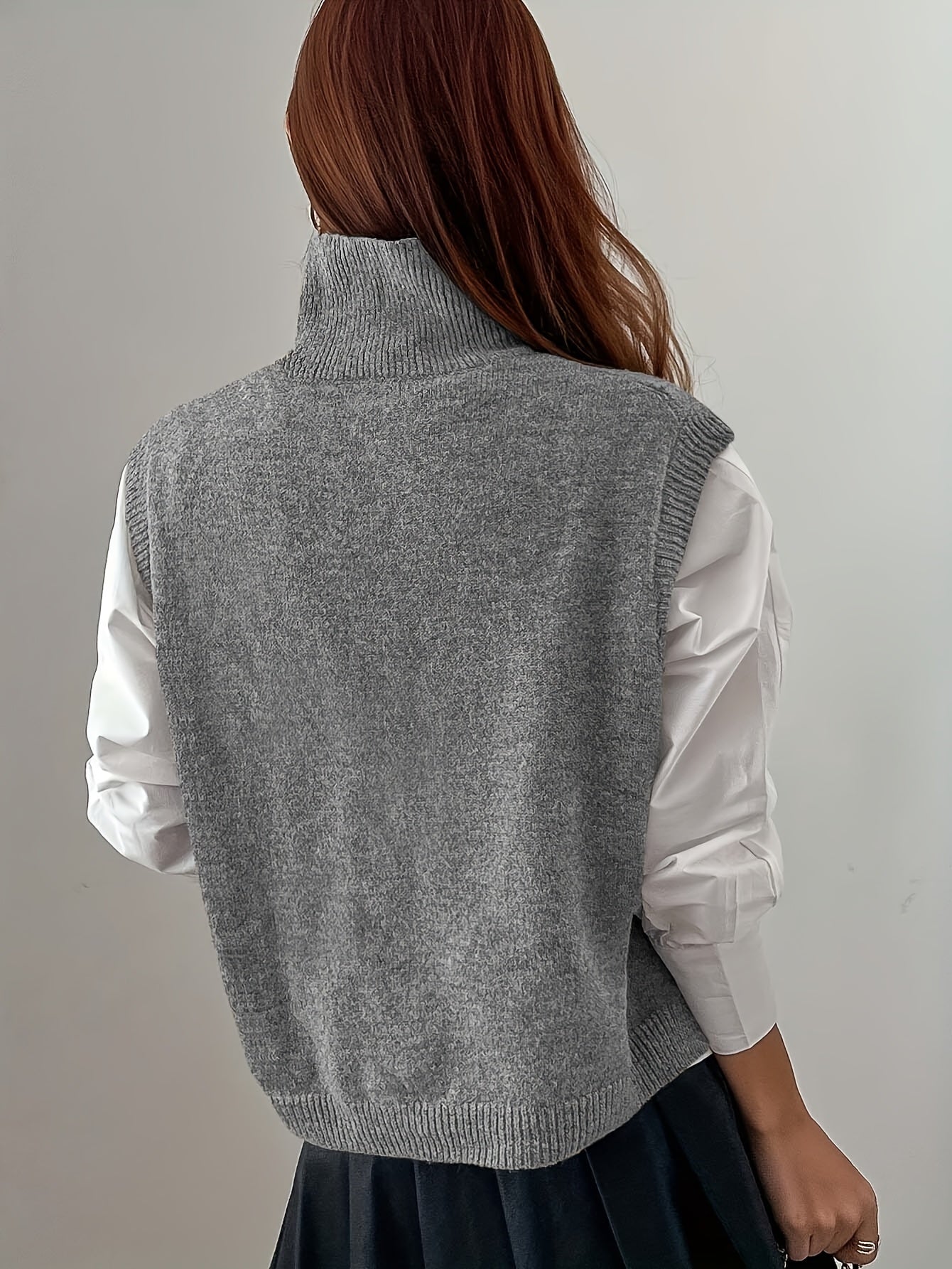 Liora High Neck Knit Vest
