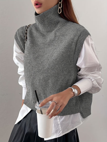 Liora High Neck Knit Vest