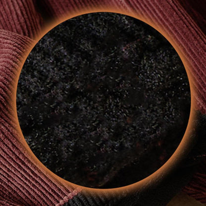 Color Contrast Corduroy Cotton Women's Thermal Fleece-Lined Harem Pants With Pockets