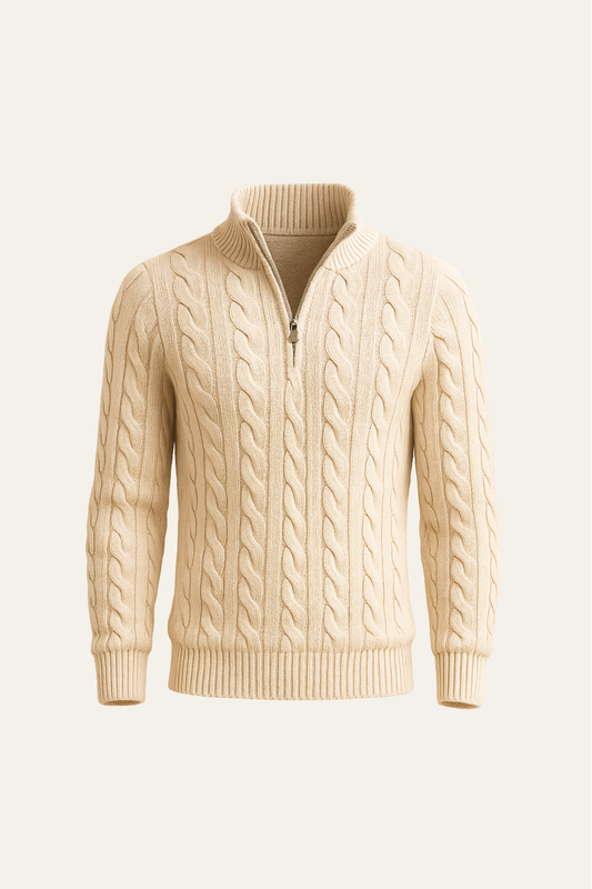 Sero Cable Knit Beige