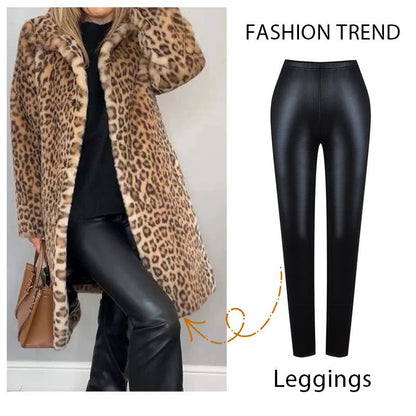 Women's Leopard Print Mid-Length Jacket