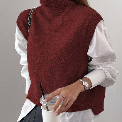 Liora High Neck Knit Vest