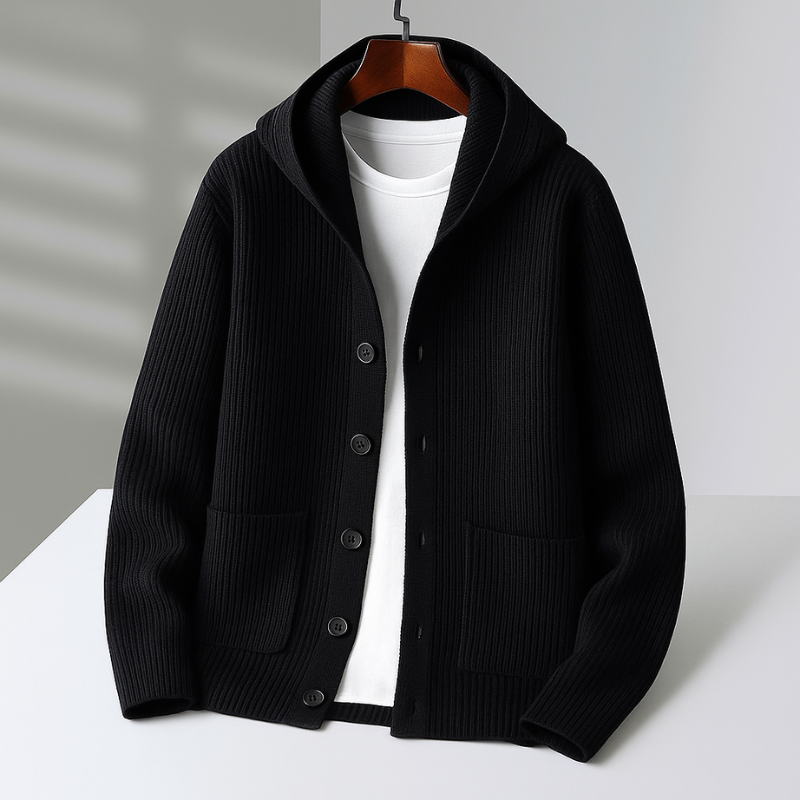 CAMDEN HOODED KNIT CARDIGAN