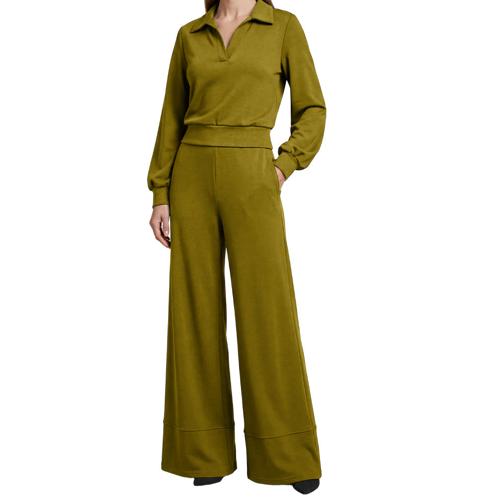 SIENNA LAPEL BLOUSE SET