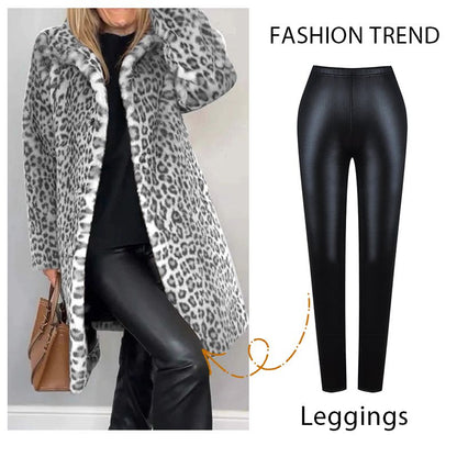 Women's Leopard Print Mid-Length Jacket