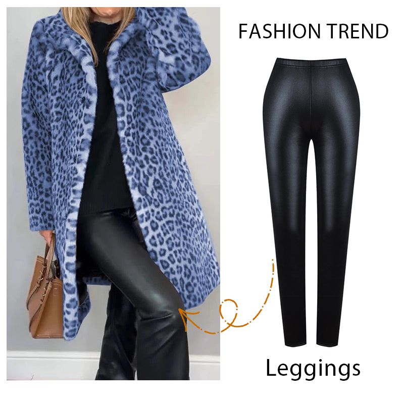 Women's Leopard Print Mid-Length Jacket