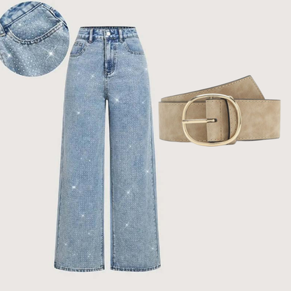 AURORA RHINESTONE DENIM JEANS