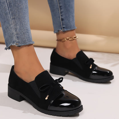 LUCENTE RETRO BOWKNOT LOAFERS