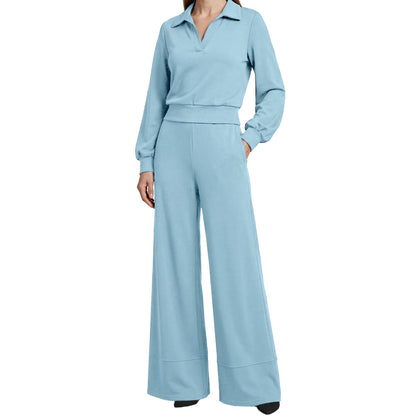 SIENNA LAPEL BLOUSE SET