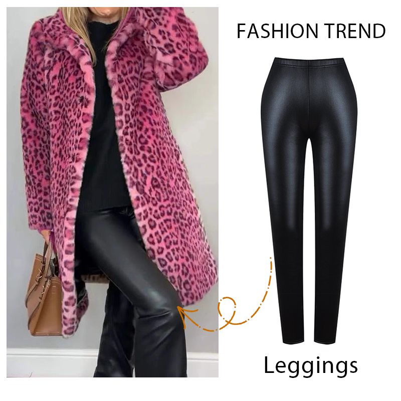 Women's Leopard Print Mid-Length Jacket