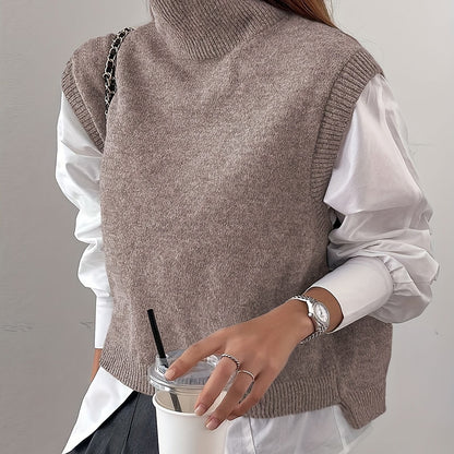 Liora High Neck Knit Vest
