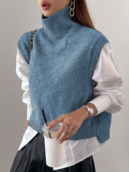 Liora High Neck Knit Vest