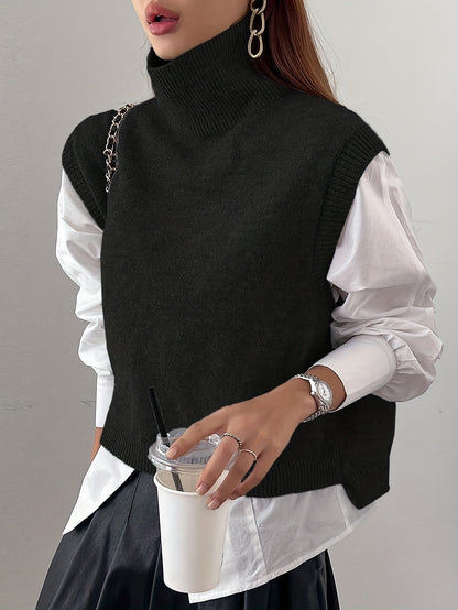Liora High Neck Knit Vest
