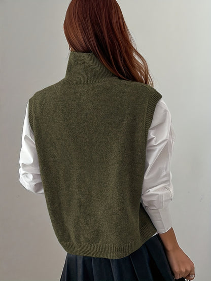 Liora High Neck Knit Vest