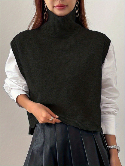 Liora High Neck Knit Vest