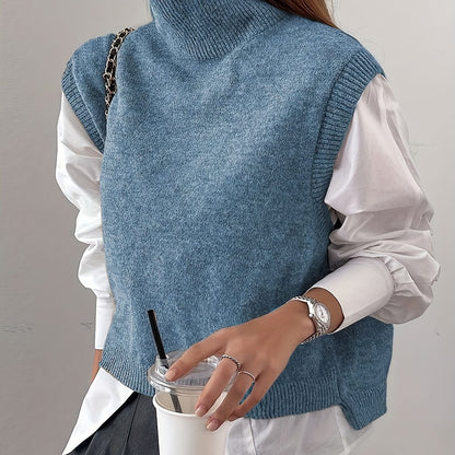 Liora High Neck Knit Vest