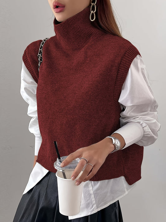 Liora High Neck Knit Vest