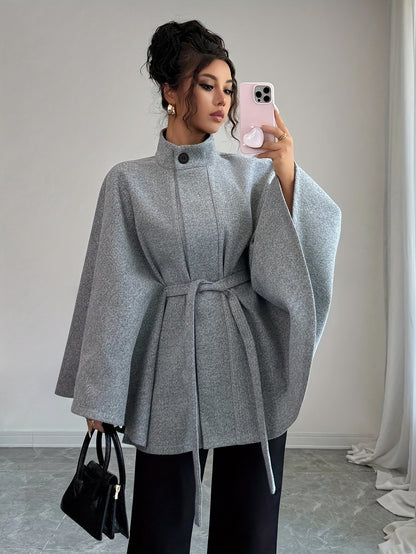 AURELIA BELTED CAPE COAT