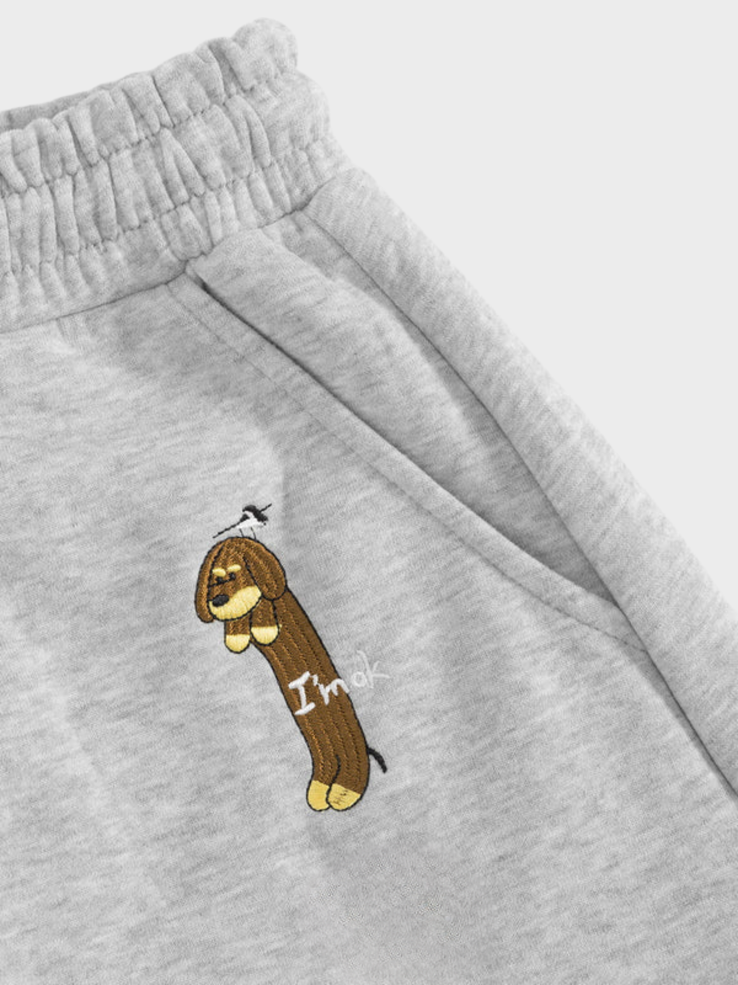 Elindra® Embroidered Pup Barrel Sweatpants