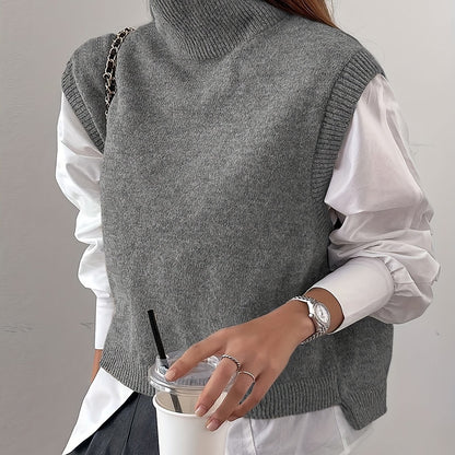 Liora High Neck Knit Vest