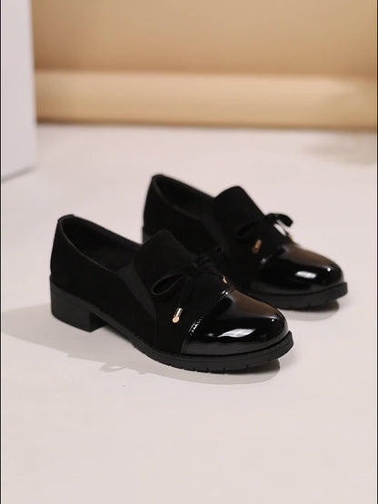 LUCENTE RETRO BOWKNOT LOAFERS