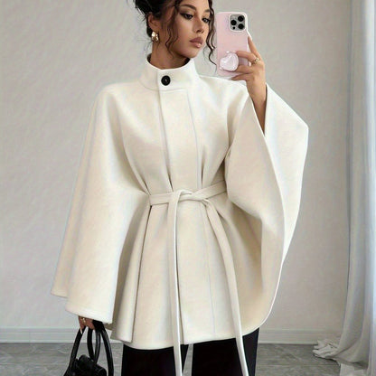 AURELIA BELTED CAPE COAT