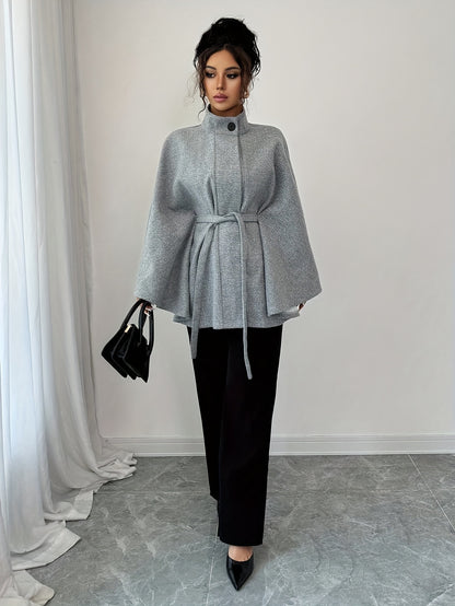 AURELIA BELTED CAPE COAT