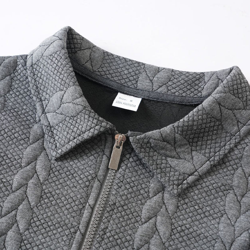 New arrivals offer-Men's Casual Half-Zip Cable-Knit Sweater