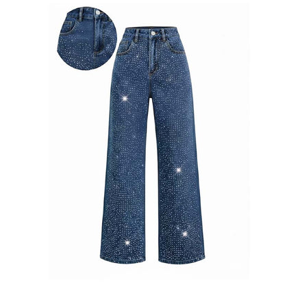 AURORA RHINESTONE DENIM JEANS