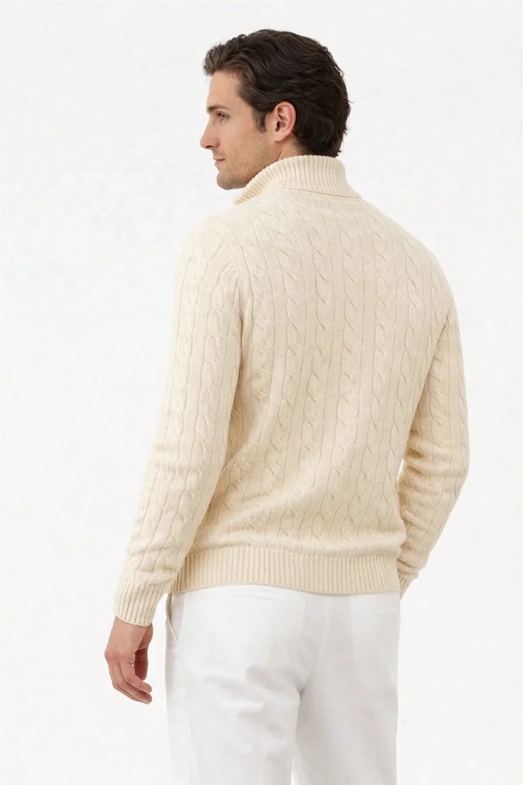 Sero Cable Knit Beige